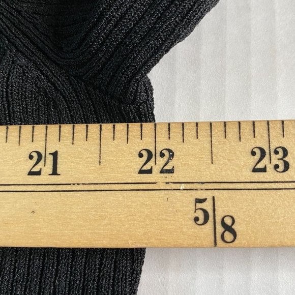 Linda Matthews Woman 3X Black Twin Set Top & Cardigan Sweater Knit Crochet Trim - Picture 8 of 16